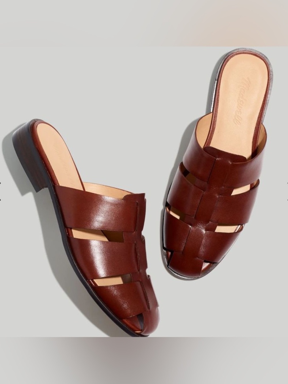 Madewell Dixson Fisherman Leather Sandal Mule